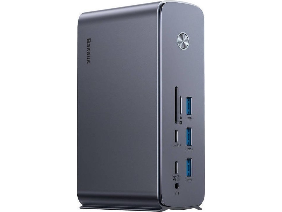 Usb-Hub Baseus Unionjoy 17-Port (Usb-C Zu Hdmi 4K Bei 60 Hz*2 + Dp 4K Bei60 Hz*1 + Usb 3.0*3 + Usb-C 3.0*2 + Usb 2.0*2 + Pd*1 + Pc*1 + Rj45*1 + Sd/Tf