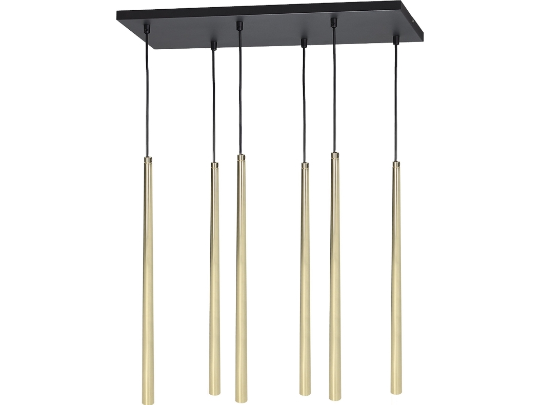 Pendellampa Orno Tabung 6p Pendellampa G9 Max.6w Guld