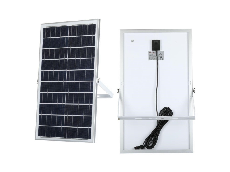 V-Tac 35W Led-Flutlicht Mit Solarpanel 4000K (Tageslicht) - Schwarz