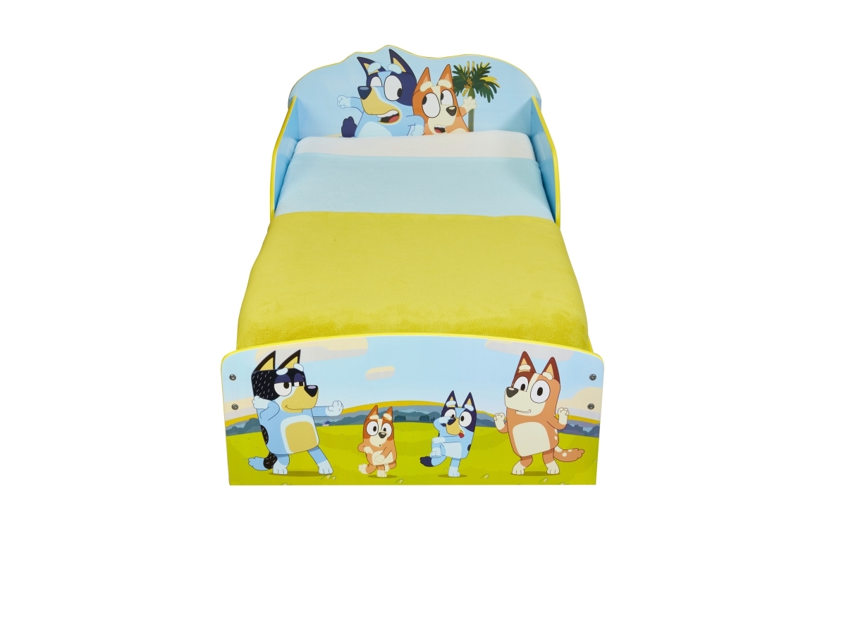 Bluey Juniorseng med bund og 2 store opbevaringskuffer i stof