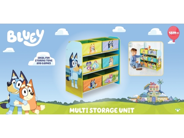 Bluey Kids Toy Storage Unit