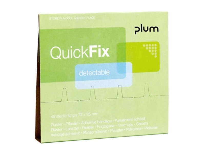 Plaster Detectable 45 pr. brev Sporbare Blå,8 pk x 6 stk/krt
