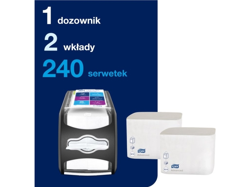 Tork Xpressnap Fit Starter-Set – Serviettenspender Für Die Theke + 2 Servietten-Einsätze