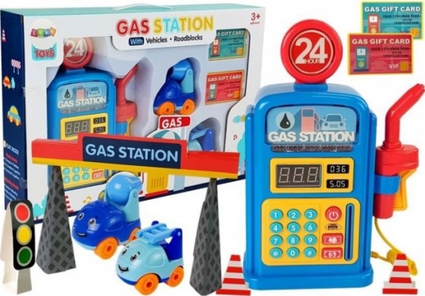 Lean Sport Benzinstation med biler, lys og lyd (16733-uniw)