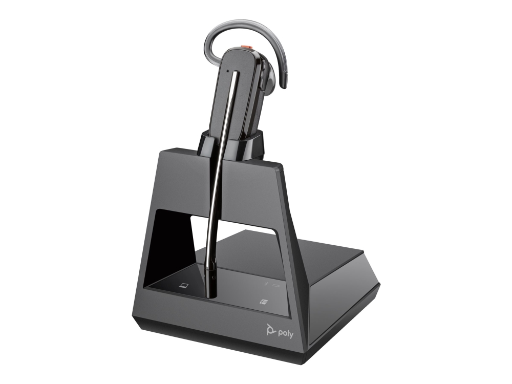 Poly Voyager 4245 M Office Voyager 4200 Series Headset Konvertibel Bluetooth Trådlös Usb A Via Bluetooth Adapter Svart Certifierad Fö