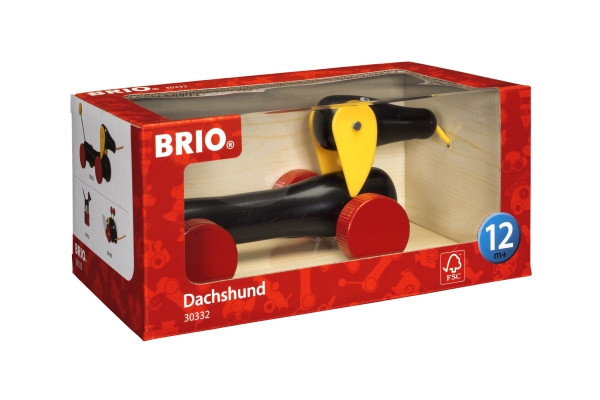 BRIO 30332 Pull Along Dachshund | Leksaker - För dom minsta - Dragdjur | GameStuff