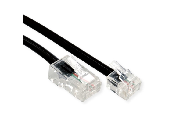 Secomp 11.04.3031, 2 M, Rj-11, Rj-45, Sort, Hanstik, Hanstik