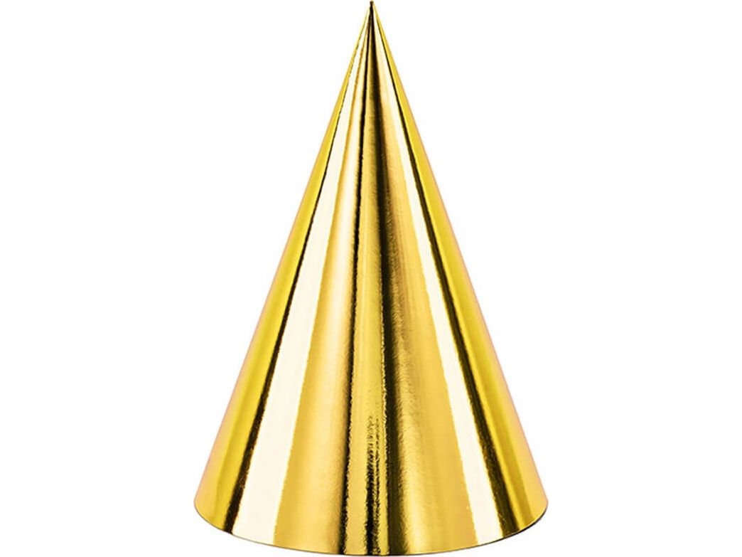 Partyhatt guld 6 st | N - A | GameStuff