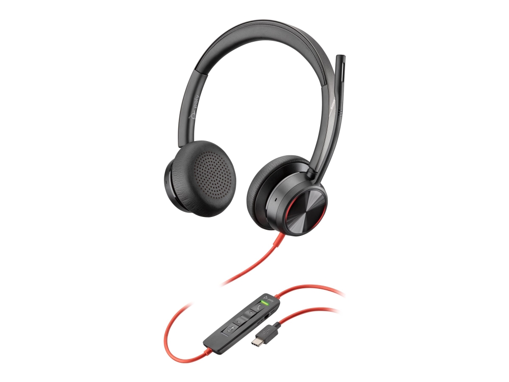 Hp Poly Blackwire 8225 - Blackwire 8200 Series - Headset - På Øret - Kablet - Aktiv Støjfjerning - Usb-C - Sort - Zoom Certified