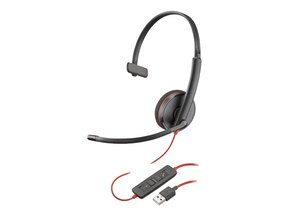 Hp Poly Blackwire 3210 - Blackwire 3200 Series - Headset - På Øret - Kablet - Usb-A - Sort - Skype Certified, Cisco Jabber Certified, Avaya Certified