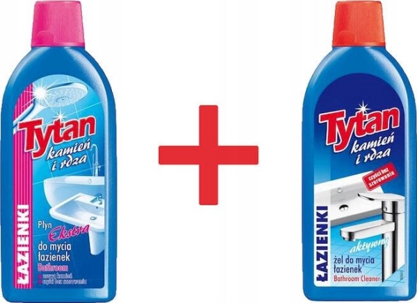 Tytan Aktiv Zel + Toiletrenser Til Vaskebade 2-I-1