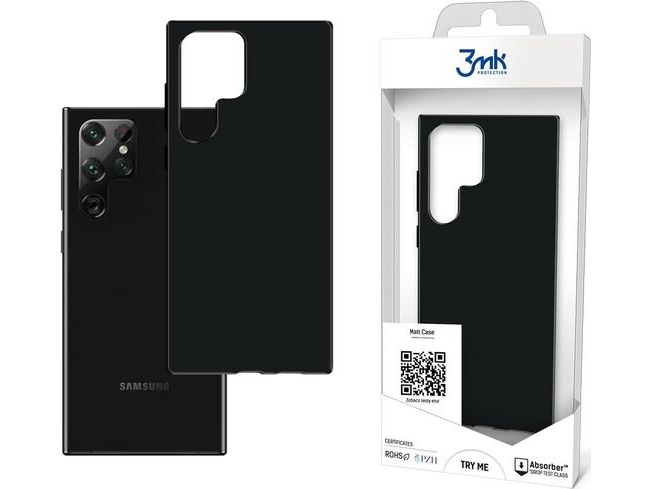 3Mk Matt Etui Samsung S908 S22 Ultra 5G Sort