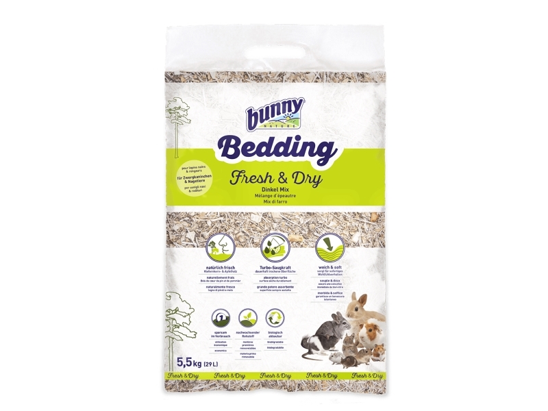 Bunny Nature Bedding Fresh & Dry (5,5 kg) | Sällskapsdjur - Gnagare - Strö och hö för gnagare | GameStuff