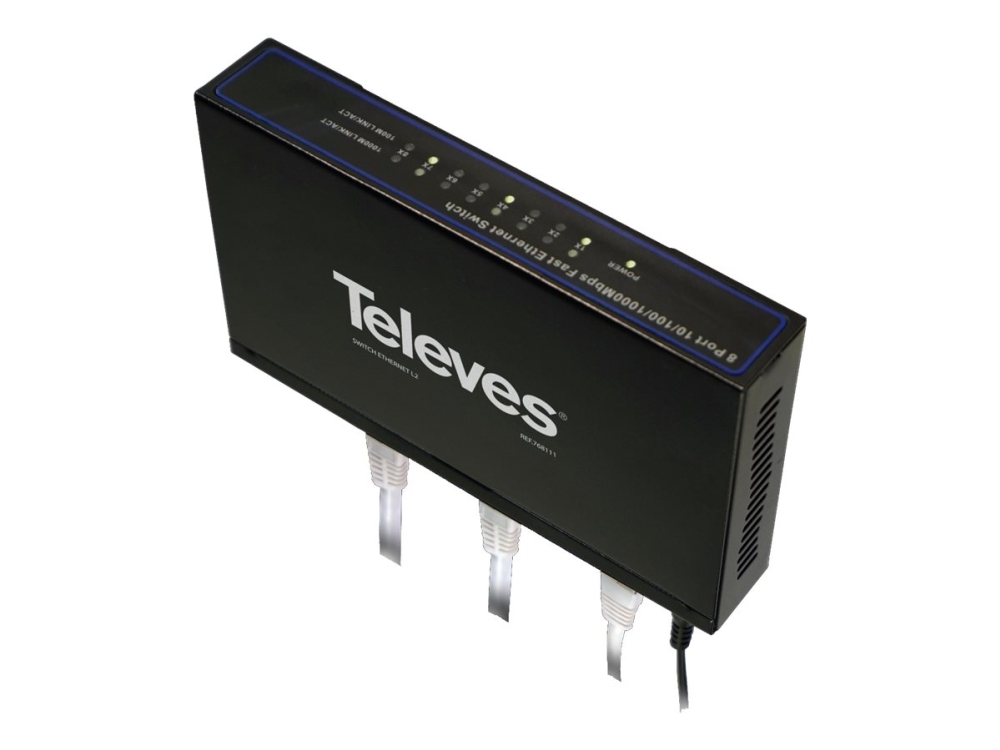 Televes - Switch - Ikke Administreret - 8 X 10/100/1000 - Desktop