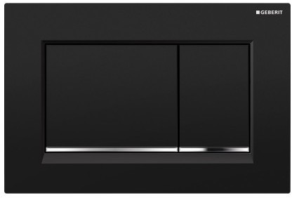 Geberit 115.883.Km.1, Spülplatte, Schwarz, Chrom, Geberit, 246 Mm, 12 Mm, 164 Mm