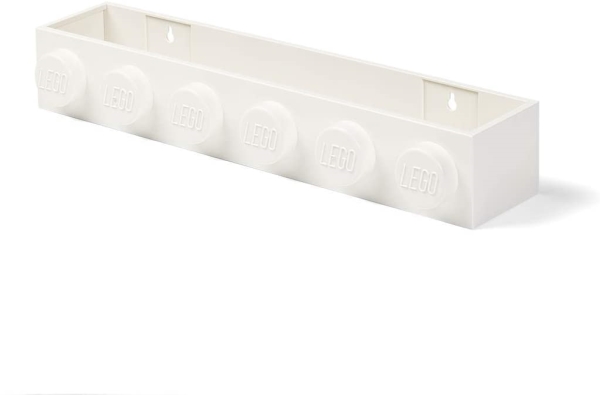 Lego Bücherregal Book Rack, Breite: 478 Mm, Weiß Aus Abs-Kunststoff, Mit 6 Noppen Vorne, Kann An Der Wand - 1 Stück (41121735)