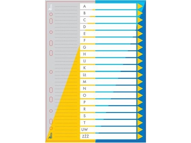 Tetis Pp Tetis A4 Alphabetische Registerkarten A-Z Tetis