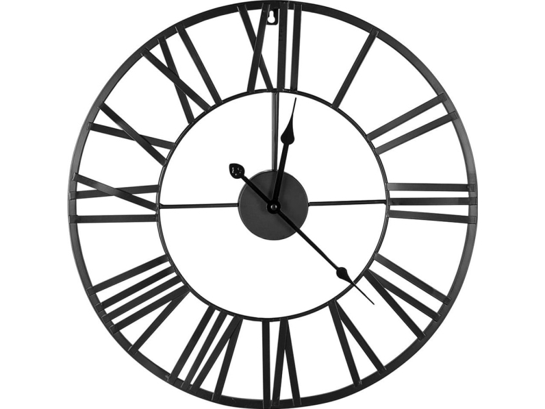 Deco4Home Metal wall clock 47cm black Deco4Home