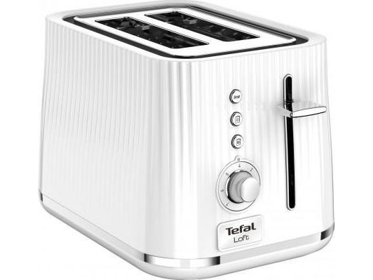 Tefal Loft Tt7611, 2 Scheibe(N), Chrom, Weiß, Tasten, Drehregler