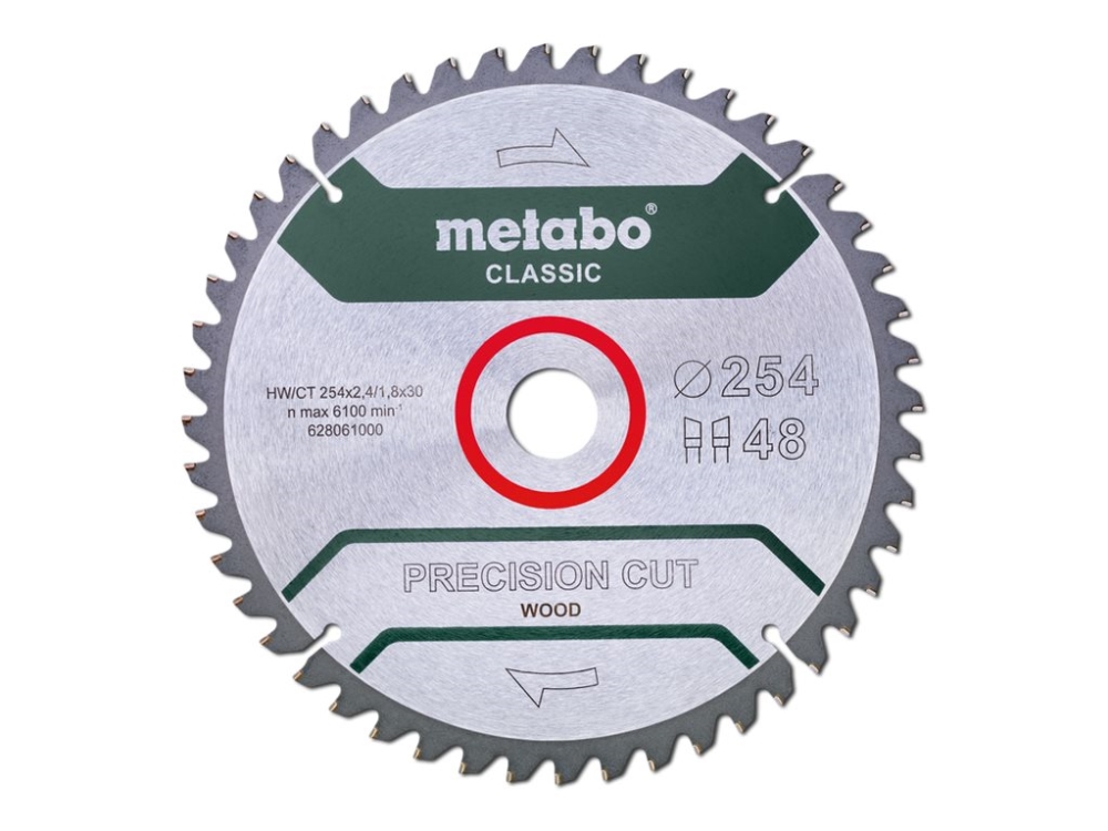 Metabo Classic Precision Cut Wood - Cirkelsågblad - 254 mm - 48 tänder - för Metabo KGS 254 M