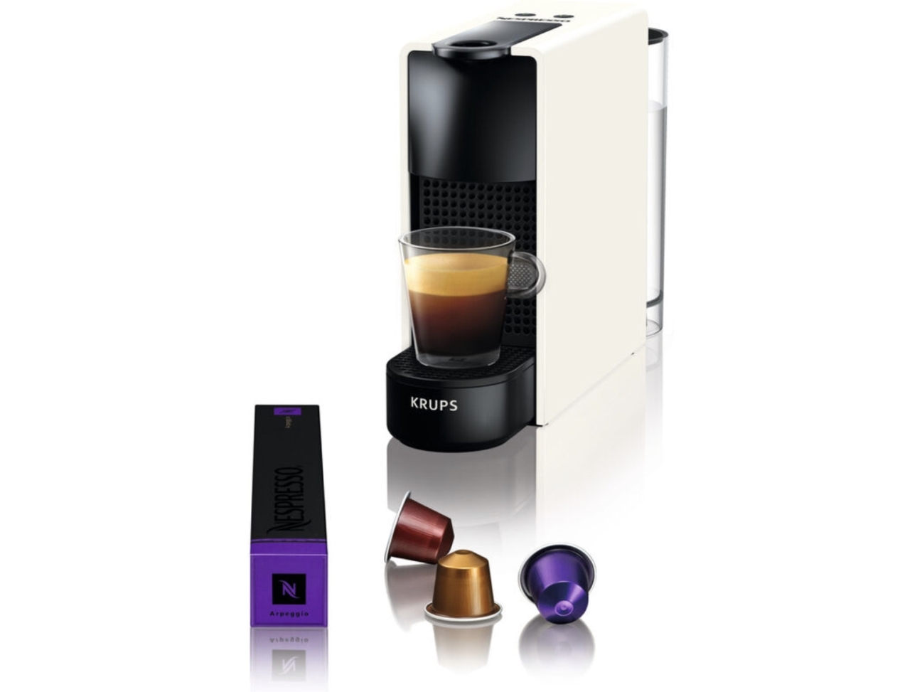 Krups XN1101, Kuddmatad kaffebryggare, 0,6 l, Kaffekapslar, 1310 W, Svart, Vit | Köksapparater - Kaffe - Kaffebryggare kapsel | GameStuff