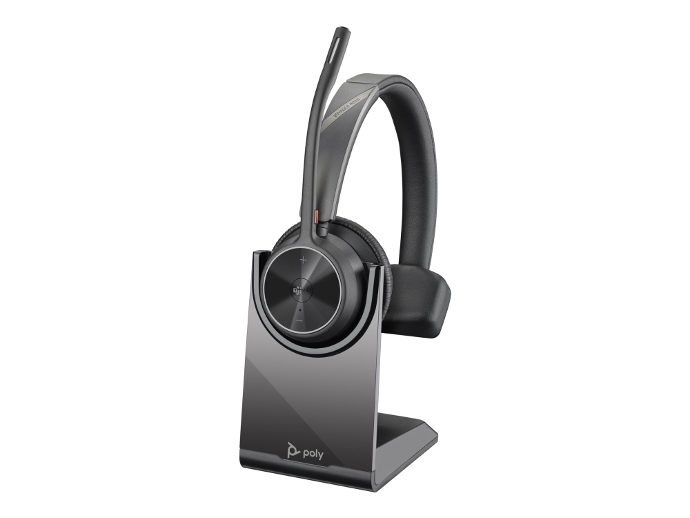 Poly Voyager 4310-M Uc - Voyager 4300 Uc-Serie - Headset - On-Ear - Bluetooth - Kabellos - Aktive Geräuschunterdrückung - Schwarz