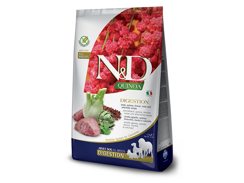 Farmina Pet Food N&D Quinoa, Adult, Groß (26-44 Kg), Mittelgroß (11-25 Kg), Lamm, 7 Kg