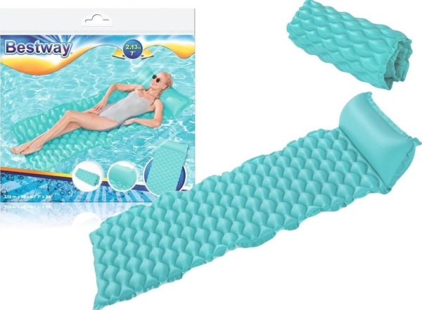 Float n Roll paplūdimio čiužinys 213 x 86 cm Bestway 44020 turkoosi