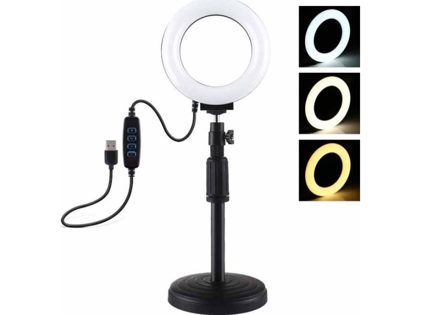 Puluz Led-Ringlampe Mit Verstellbarem Ständer Pu391