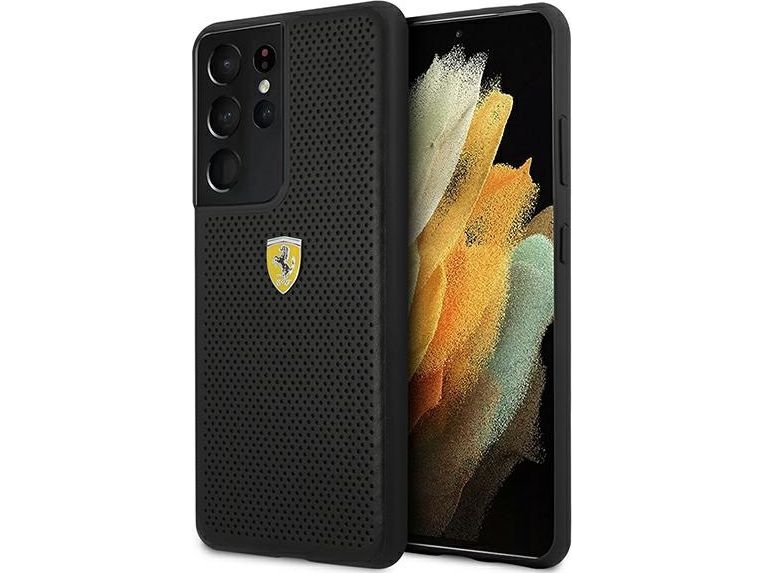 Ferrari Fespehcs21lbk S21 Ultra G996 Hardcase On Track Perforeret - Sort/Sort