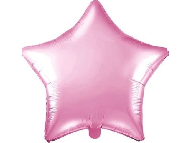 Rosa Stern Folienballon, 48 Cm
