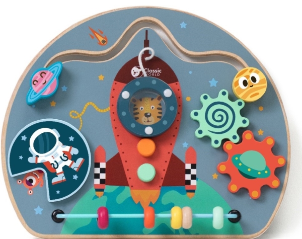 Klassisches Raketen Activity Board Aus Holz (Ab 12 M)