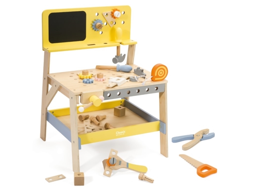 CLASSIC WORLD Verktygsverkstad i trä med krittavla 27 e. | N - A | GameStuff