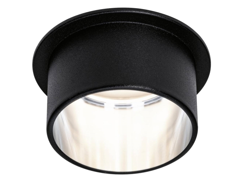 Paulmann Gil Coin, Utanpåliggande Spotlight, 1 Lampor, Led, 6 W, 2700 K, Svart, Borstat Järn