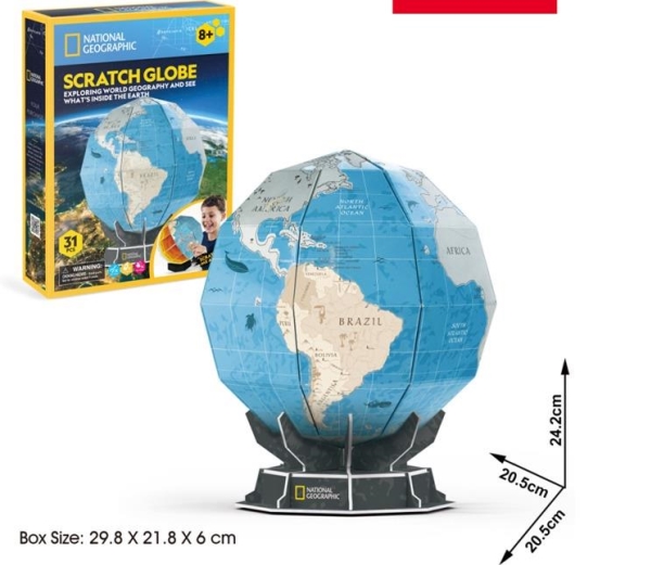 3D-Puzzle National Geographic Globus Ds1082h Kubischer Spaß