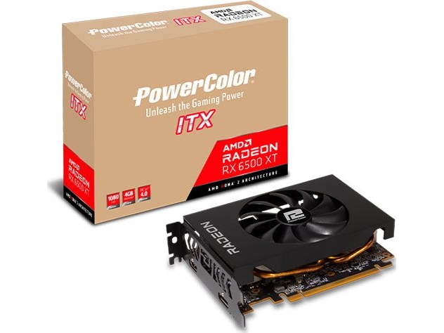 Powercolor Axrx 6500Xt 4Gbd6-Dh, Radeon Rx 6500 Xt, 4 Gb, Gddr6, 64 Bit, 7680 X 4320 Pixel, Pci Express 4.0