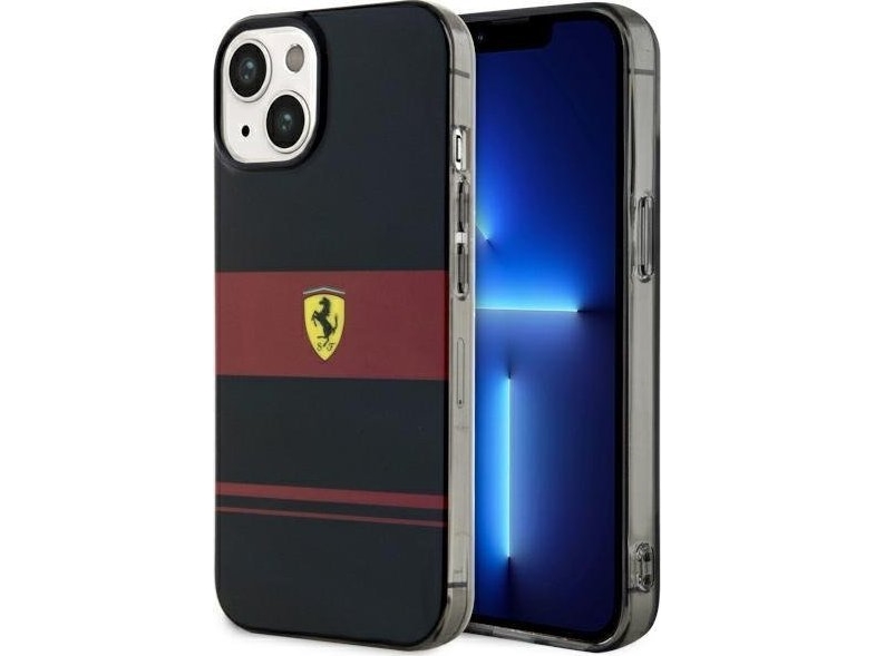 Ferrari Fehmp14sucok Iphone 14 6.1" Schwarz/Schwarzes Hardcase Imd Combi Magsafe