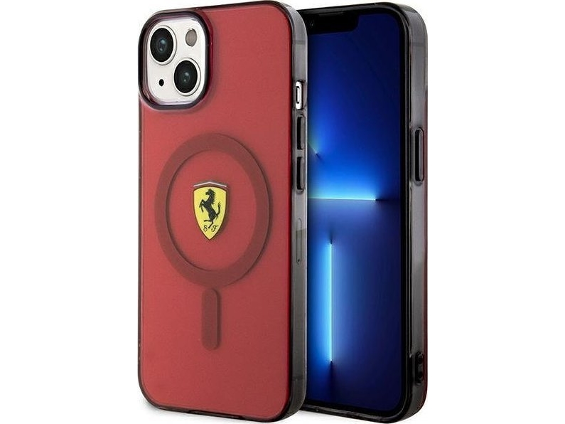 Ferrari Fehmp14surkr Iphone 14 6,1" Rød/Rød Hardcase Gennemsigtig Magsafe