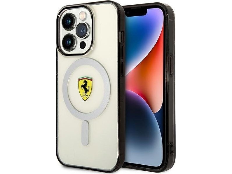 Ferrari Fehmp14xurkt Iphone 14 Pro Max 6.7" Klar/Transparent Hartschale Outline Magsafe