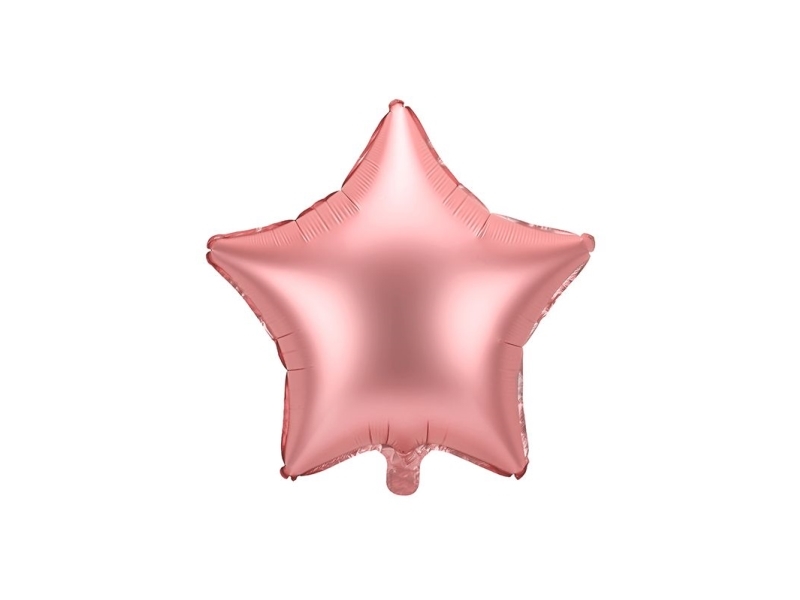 Folienballon Stern, Roségold Matt