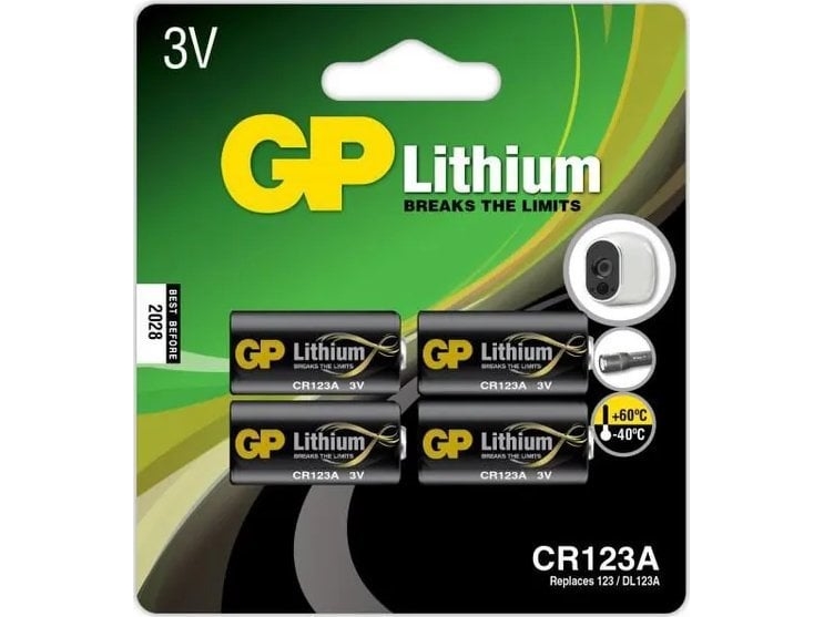 Gp Batterie Cr123a 4 Szt.