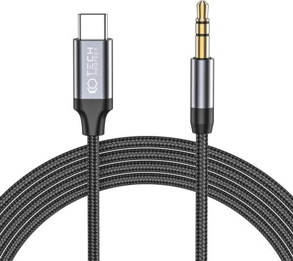 Tech-Protect Ultraboost Usb-C Til 3,5 Mm Mini Jack Kabel 1 M - Sort