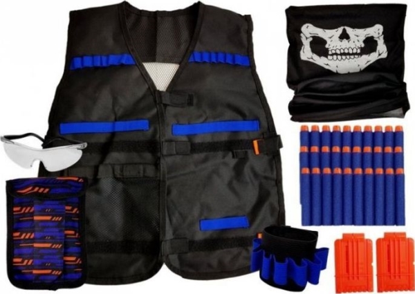 Lean Sport Kostüm-Set Kommandosoldat (Kinder) Munition, Brille, Tuch, Weste