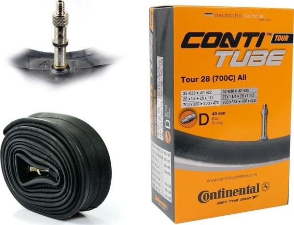 Continental Tour 28 All 32/622-47/622 Fahrradschlauch 28 Zoll Dunlop Ventil (Dv)