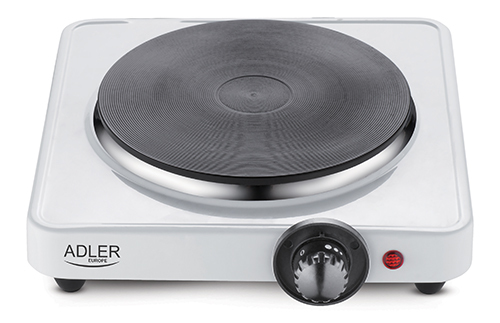 Adler AD 6503, Hvit, Benkeplate, Innebygde kokeplater, Emaljert stål, 1 zone(s), 1 zone(s)