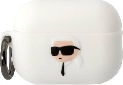 Karl Lagerfeld Etui Klap2runikh Til Apple Airpods Pro 2, Hvid Silikone