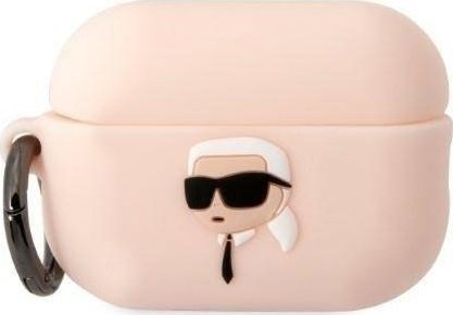 Karl Lagerfeld tapauksessa Karl Lagerfeld KLAP2RUNIKP Apple AirPods Pro 2 kansi różowy/pink Silikoni Karl Head 3D