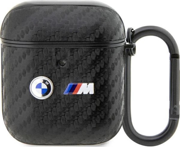 Bmw Bmw Bma2wmpuca2 Airpods 1/2 Cover Czarny/Black Carbon Double Metal Logo