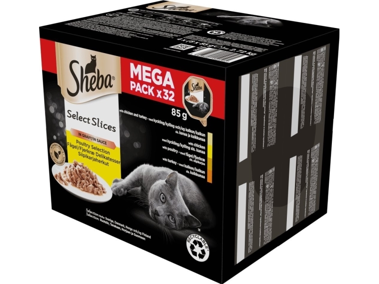 Sheba Sheba Tablett Sauce Geflügel/Pute/Indica 32X85g