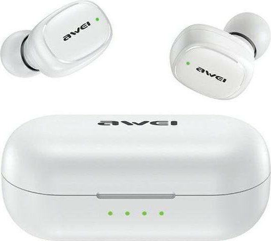 Awei Bluetooth 5.1 T13 Pro Tws Ausinės + Docking Station Baltos Spalvos
